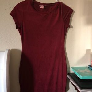 Burgundy tight dress